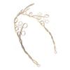 BIUDECO 1Pc DIY Golden Winding Crown Elegant Hair Accessory for Ladies for Weddings Parties and Ceremonies with Pearls Crystals and Flowers view 1
