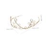 BIUDECO 1Pc DIY Golden Winding Crown Elegant Hair Accessory for Ladies for Weddings Parties and Ceremonies with Pearls Crystals and Flowers view 2