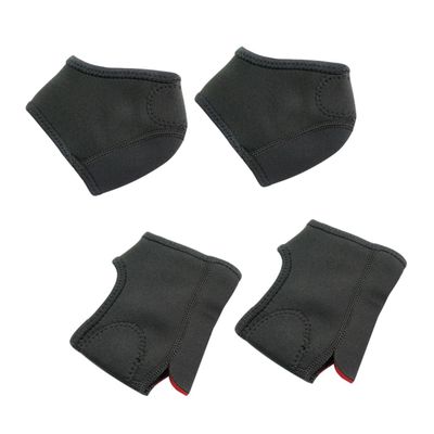 WRITWAA 2Set Breathable Heel Sleeve Socks Moisturizing Ankle Protectors for Soft Supple Heels Cracking Design for and Protection Black Open Toe Closed
