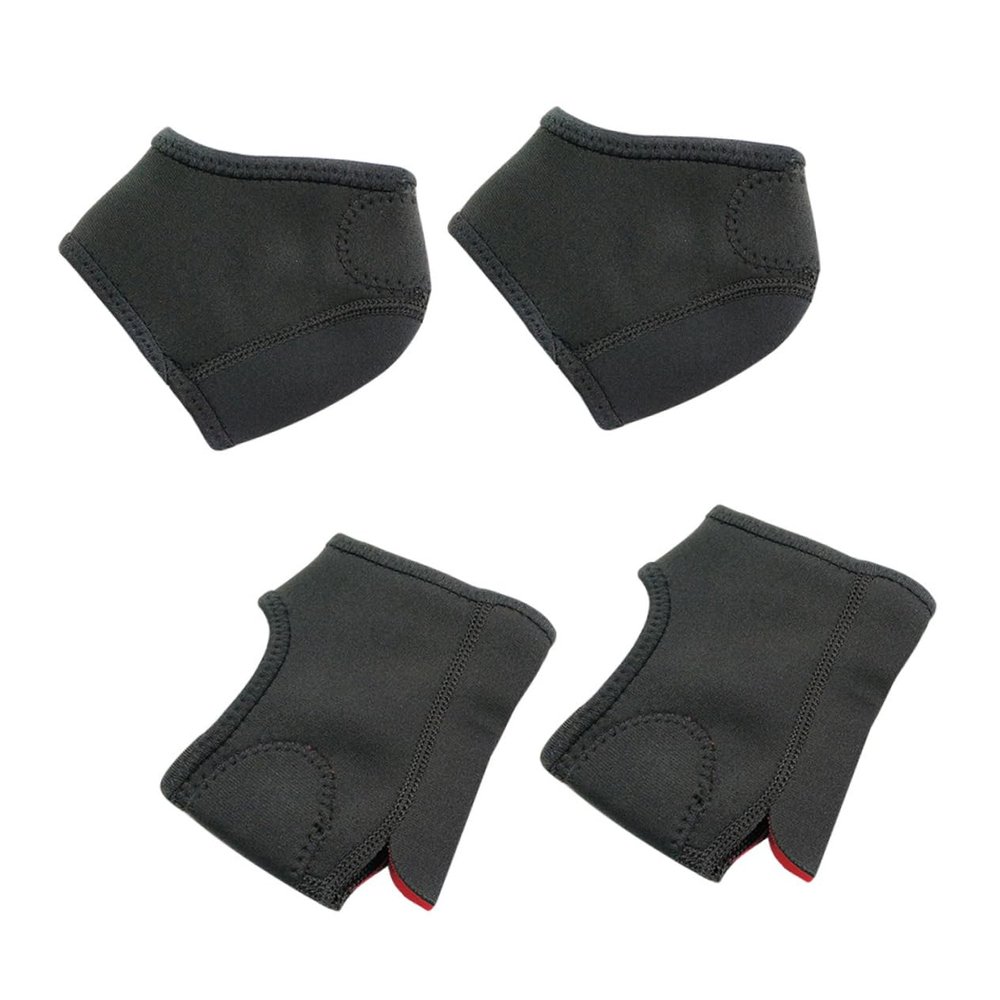 WRITWAA 2Set Breathable Heel Sleeve Socks Moisturizing Ankle Protectors for Soft Supple Heels Cracking Design for and Protection Black Open Toe Closed
