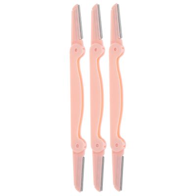 CALLARON 3pcs Stainless Steel Eyebrow Razor Facial Razor for Women Double Heads Eyebrow Shaper Tool Portable Makeup Tool for Salon-Style Results