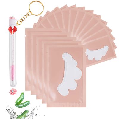 100 Pairs Under Eye Gel Pads for Eyelash Extensions, Lint-Free Disposable Eye Patches for Lash Extension Kit Smooth & Easy to Apply (Pink, 50Pairs)