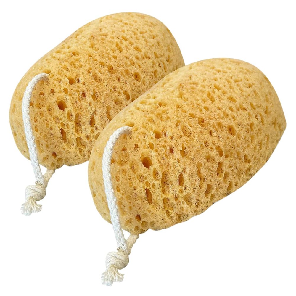 AUTSUPPL 2Pcs Exfoliating Bath Sponge Durable Shower Sponges for Women Lightweight Cleansing Sponges for Dead Skin Removal for Home and Gifting
