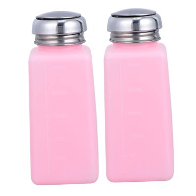 2 Pack 250ml Push Down Liquid Press Bottle Dispenser