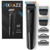 PIXRAZZ Beard & Body Trimmer for Men  Painless Ball Shaver, Groin Trimmer for Pubic Hair, Body and Sensitive Skin  USB-C Cordless Electric Razor with 2 Replacement Blades, 3 Guide Combs view 1