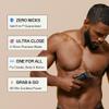 PIXRAZZ Beard & Body Trimmer for Men  Painless Ball Shaver, Groin Trimmer for Pubic Hair, Body and Sensitive Skin  USB-C Cordless Electric Razor with 2 Replacement Blades, 3 Guide Combs view 2
