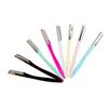 PartyKindom 10pcs Professional Eyebrow Shaper Stainless Steel Razor Portable Eyebrow Trimmer Makeup Tool Kit Hair Remover for Women Random Color view 1
