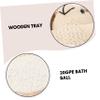 GALPADA Heart Shaped Bathing Kit 6-Piece Set Wooden Bear Indoor Bath Supplies Bathing Scrubbing Tools for Adults and Boys and Girls Includes Loofah Slice view 3