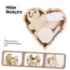 GALPADA Heart Shaped Bathing Kit 6-Piece Set Wooden Bear Indoor Bath Supplies Bathing Scrubbing Tools for Adults and Boys and Girls Includes Loofah Slice view 4