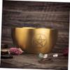 JECOMPRIS Stainless Steel Shaving Cup with Decoration Design Shaving Bowl for Aromatherapy Flower Offering Unique present for Men and Women and Versatile Shave Supplies view 2