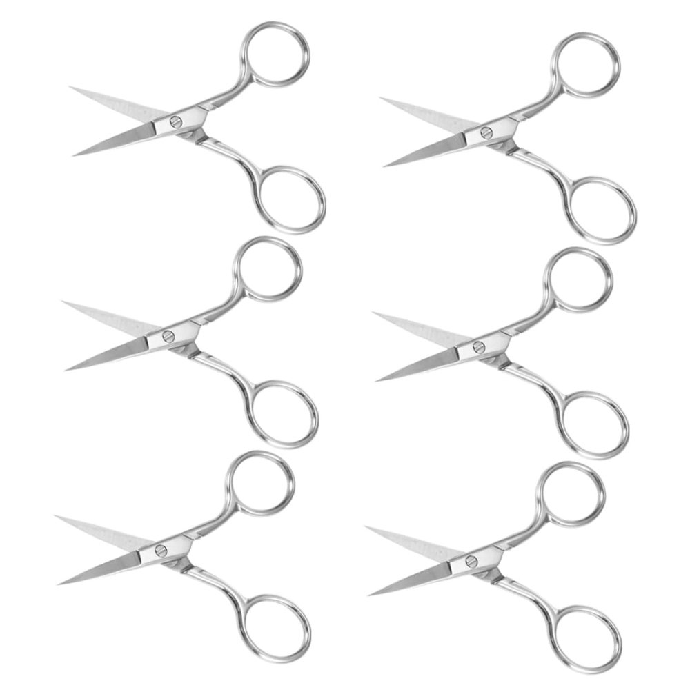 GALPADA 6pcs Portable Facial Hair Scissors Stainless Steel Eyebrow Scissors Small Hair for Women Precision Trimming for Travel