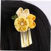 Ipetboom Japanese Style Kimono Flower Hair Clip with Tassels Elegant Hair Accessories for Traditional Clothing for Weddings Festivals and Photography view 2