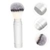 PartyKindom Men's Travel Shaving Brush Set Portable Nylon Beard Brush Metal Handle for Facial Cleansing for Travel and Grooming view 2