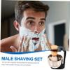 BESTYASH 1set Shaving Bowl Kit Stand Complete Shaving Brush and Bowl for Men Beard Care Tools for Home and Professional Use view 3