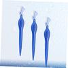 Beaupretty 3Pcs Eyebrow Razors Stainless Steel Eyebrow Trimmers for Delicate Shaping Lightweight Beauty Tools for Women and Travel Transparent Blue view 2