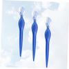 Beaupretty 3Pcs Eyebrow Razors Stainless Steel Eyebrow Trimmers for Delicate Shaping Lightweight Beauty Tools for Women and Travel Transparent Blue view 3