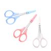 PENIKOKO 3pcs Stainless Tools Eyelash Curler Eyebrow Nose Hair Scissors Curved White Rounded Precision Makeup Grooming Kit for Home Salon Use view 1