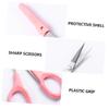 PENIKOKO 3pcs Stainless Tools Eyelash Curler Eyebrow Nose Hair Scissors Curved White Rounded Precision Makeup Grooming Kit for Home Salon Use view 4