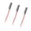 HAKIDZEL 1set Portable Stainless Steel Eyebrow Razor Kit for Women Lightweight Eyebrow Trimmer and Remover Makeup Tool Pink for Travel and Easy Control 3pcs view 1