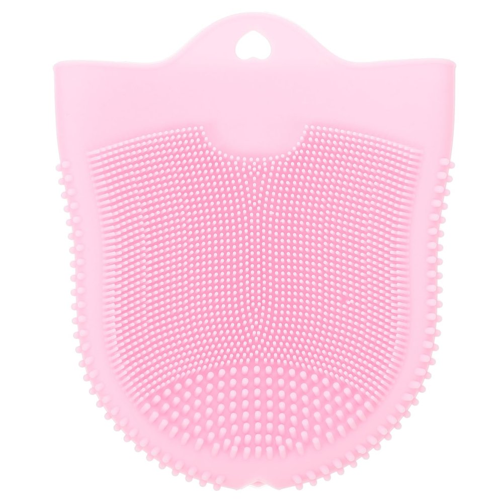 DEARMAMY Silicone Facial Brush Exfoliator for Women Deep Cleansing Handheld Face Scrubber Soft Silicone Bristles for Gentle Exfoliation and Massaging for Daily Skin Care