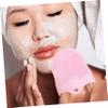 DEARMAMY Silicone Facial Brush Exfoliator for Women Deep Cleansing Handheld Face Scrubber Soft Silicone Bristles for Gentle Exfoliation and Massaging for Daily Skin Care view 3