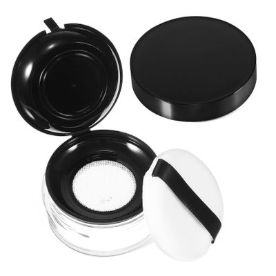 SAFIGLE 15g Round Empty Powder Compact Case Portable Travel Size Makeup Container for Loose Powder and Foundation for Women Go