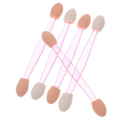 Healvian Dual-Sided Eyeshadow Makeup Brush Set Non-Latex Oval Tipped Applicators for Eye Makeup for Professional and Beginner Use Random Color