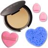 Beetbul Makeup & Exfoliation Kit - Biss Compact Powder + 1 Medium Velvet Puff + 2 Finger Puffs + 1 Facial Exfoliating Sponge (11 Almond, One Size) view 1