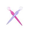 Beaupretty 3Pcs Stainless Steel Eyebrow Trimmers with Non Slip Grip Lightweight Razor for Precise Eyebrow Grooming Travel Friendly Beauty Tools Purple view 2