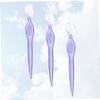 Beaupretty 3Pcs Stainless Steel Eyebrow Trimmers with Non Slip Grip Lightweight Razor for Precise Eyebrow Grooming Travel Friendly Beauty Tools Purple view 4