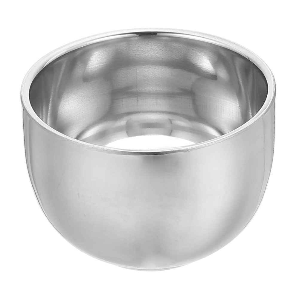 Vaguelly 304 Double-Wall Stainless Steel Shaving Bowl 200ml Shaving Soap Mug for Men Convenient and Portable Supply for Wet Accessories