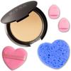 Beetbul Makeup & Exfoliation Kit - Biss Compact Powder + 1 Medium Velvet Puff + 2 Finger Puffs + 1 Facial Exfoliating Sponge (08 Wheat, One Size) view 1