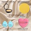 Beetbul Makeup & Exfoliation Kit - Biss Compact Powder + 1 Medium Velvet Puff + 2 Finger Puffs + 1 Facial Exfoliating Sponge (10 Honey, One Size) view 3