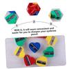 KALLORY 60pcs Heart Shape Eyeliner Pencil Sharpener Single Hole Eyebrow Sharpener Tool for Cosmetics Compact and Lightweight for for Makeup Artists and Daily Use view 3