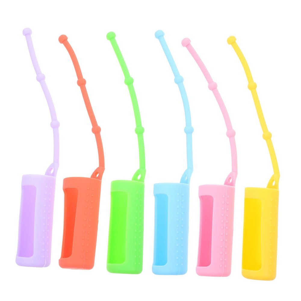 Ipetboom 6pcs Essential Oil Roller Bottle Cover Silicone Sleeve Roller Ball Bottle Case Leakproof