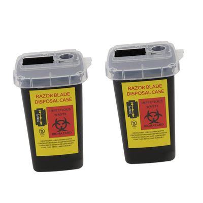BIUDECO 2pcs Razor Holder Blade Storage Box for Women Men Barbershop Sharps Container