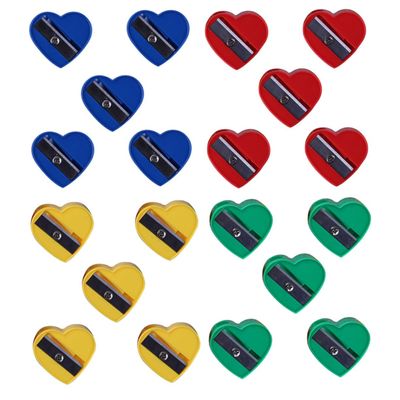 DOITOOL Heart Shape Single Hole Eyeliner and Eyebrow Pencil Sharpener 60pcs Makeup Tool Easy to Use for Artists and Makeup Lovers