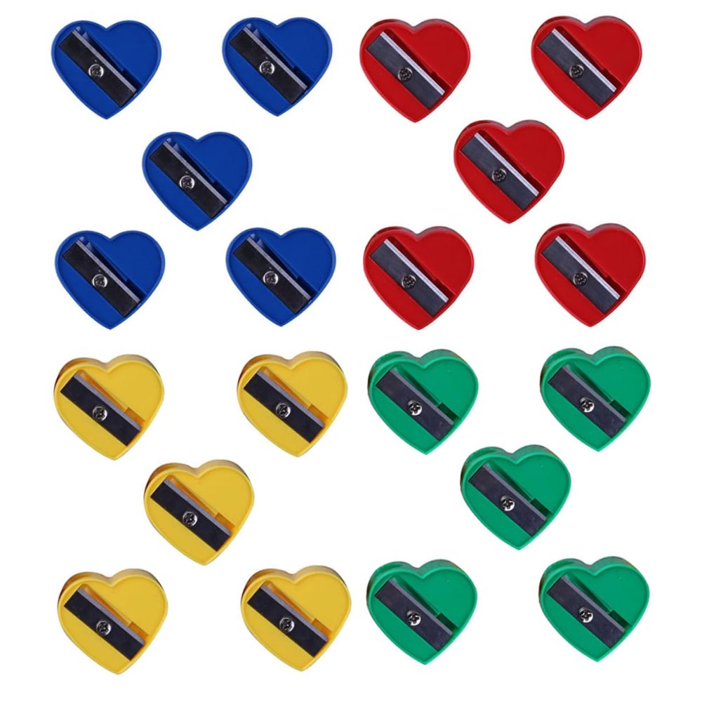 DOITOOL Heart Shape Single Hole Eyeliner and Eyebrow Pencil Sharpener 60pcs Makeup Tool Easy to Use for Artists and Makeup Lovers