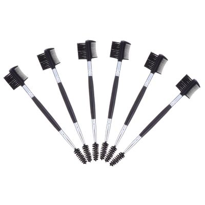 Beaupretty Dual-Ended Eyebrow and Eyelash Brush Set 6pcs Double Head Comb for Precision Shaping Suitable for Skin Types for Makeup Enthusiasts and Professionals