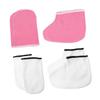 Beaupretty 4pairs Hand Foot Mask Cover Paraffin Wax Bath Gloves for Dry Cracked Feet Exfoliating Glove view 1