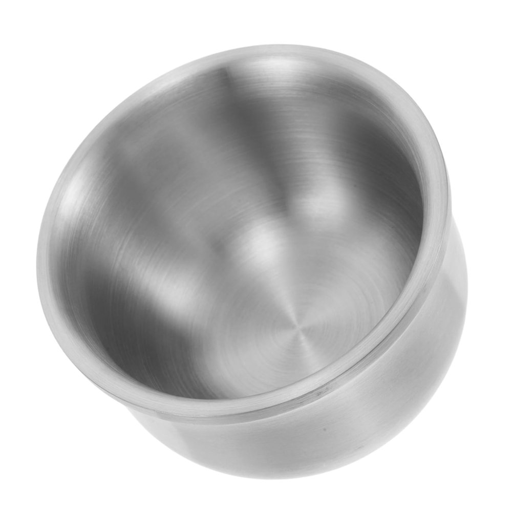 Outanaya Stainless Steel Shaving Soap Bowl for Men Lathering Mug for Cream and Foam Travel-friendly Design for Grooming Barber Shops