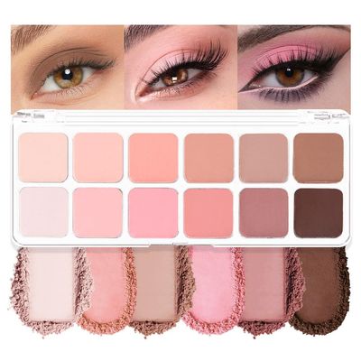 AMY'S DIARY 12 Color Light Pink Brown Eyeshadow Palette, Long-Lasting, and Highly Pigmented eye shadow. Elevate Your Eye Makeup Unleash Your Unique Style (13#)
