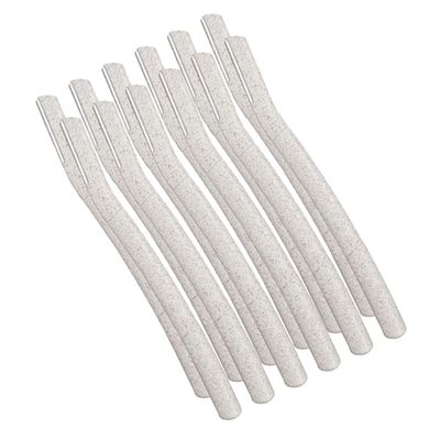 HAKIDZEL Wheat Straw Eyebrow Razor 12-Piece Set Stainless Steel Blades Facial Hair Remover for Women Eyebrow Trimmer and Shaper Makeup Tool Kit