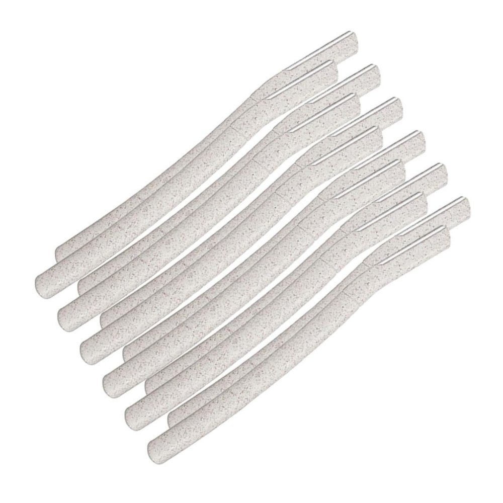 Ipetboom 12pcs Wheat Straw Eyebrow Trimmer Set Stainless Steel Blades Grooming Tools for Precise Eyebrow Shaping Suitable for Makeup Enthusiasts and Daily Use