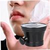 DEARMAMY Men Shaving Bowl Plastic Shaving Soap Cup Round Handle Design Easy to Use and Maintain Black view 4
