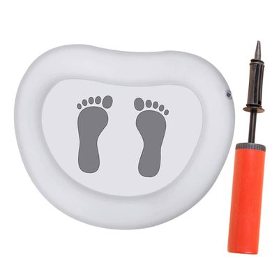 Beavorty Inflatable Foot Bath Basin for Pool Entry PVC Foot Soaking Bath Tray Non-Slip Base for Camping and Home Use Random Color