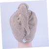 Beaupretty 2Pcs Fast Drying Microfiber Hair Towels for Long Hair Khaki Dark Brown for Home Gym and Travel Reduces Split Ends Durable view 3