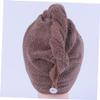 Beaupretty 2Pcs Fast Drying Microfiber Hair Towels for Long Hair Khaki Dark Brown for Home Gym and Travel Reduces Split Ends Durable view 4