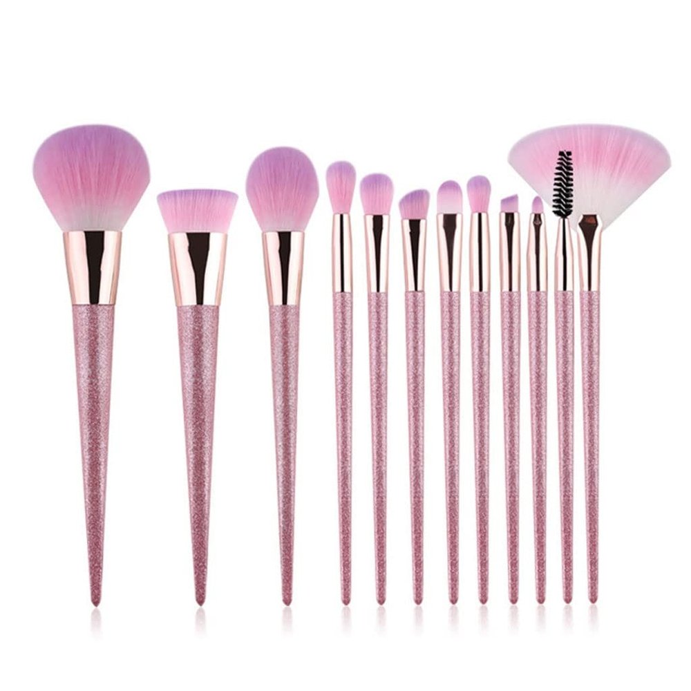 12 Brushes Set Makeup Tools Concealer Foundation Brush Eye Shadow Brush