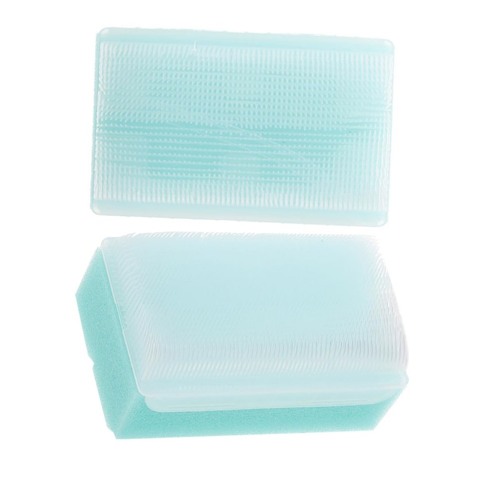Yardwe 2pcs Bath Sponge Brushes Gentle Sensory Massage Brushes for Newborns Soft Bristle Design Reusable for Bath Adorable